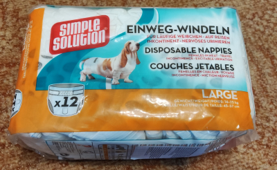 Psí inkontinenční plenky.
