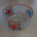 Skleněná mistička s květinovým dekorem