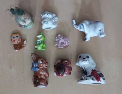 Keramická mini zvířátka
