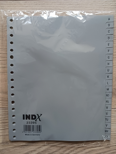 abecední rozřaďovač/rejstřík/rozlišovač