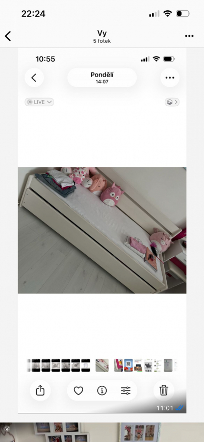 Postel rozkládací+ 2 matrace zdsrms