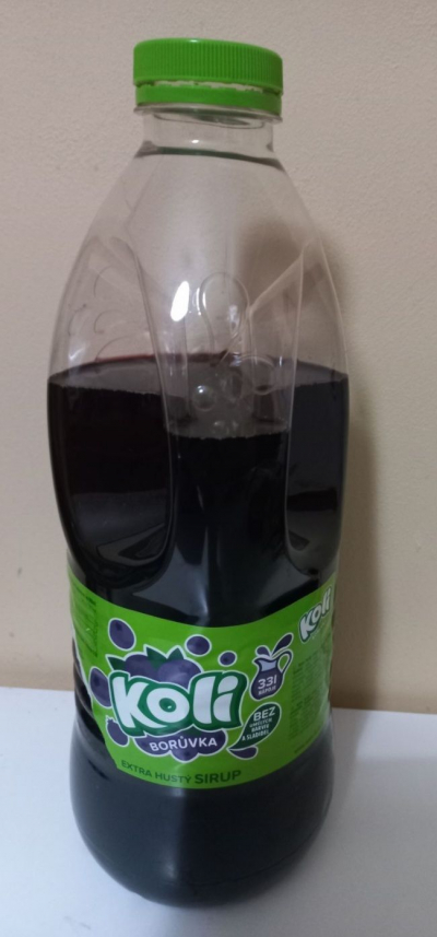 Silný sirup borůvka