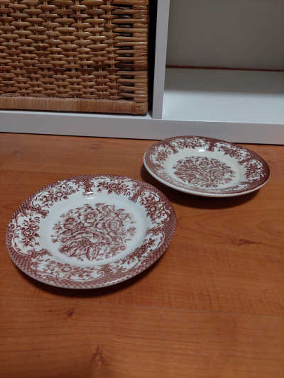 2 starožitné talířky