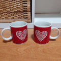 Hrnečky se srdcem 2 ks