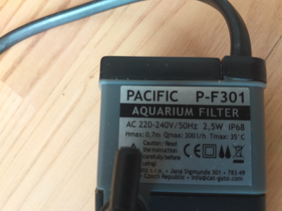 Filtr vnitřní do akvaria Pacific P-F301
