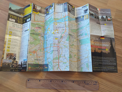 Turistická skládací mapa Prahy