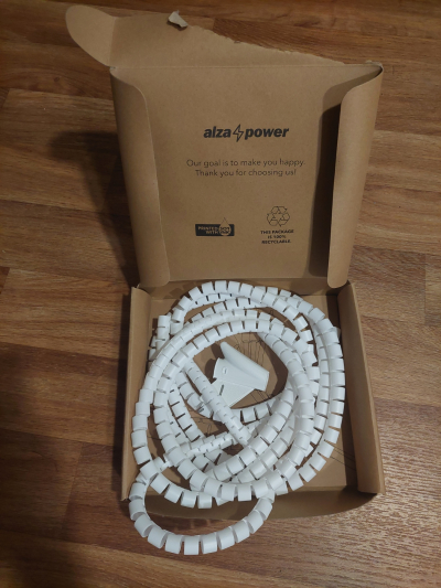AlzaPower Cable Tube 5m bílá (cable manager)