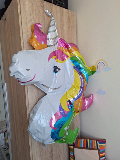 Velký balónek heliový - jednorožec