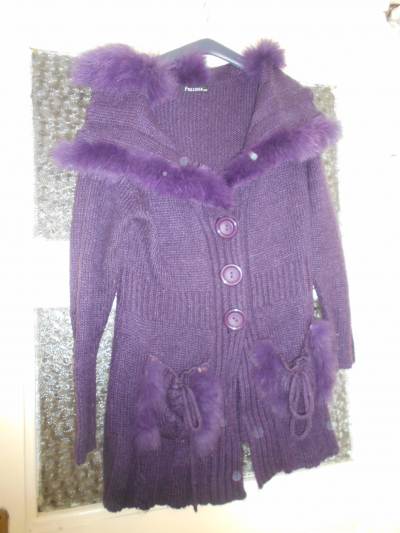 Fialový kardigan    zn. Preziosa