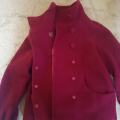 Kabát tmavě růžový 38
