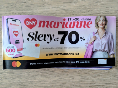 Ještě dnes platící slevy Dny Marianne