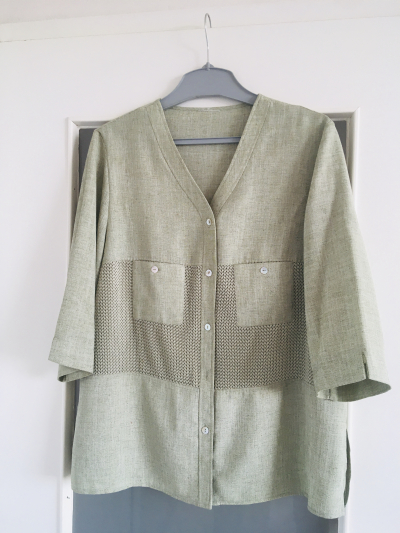 Letní lněný kabátek XL