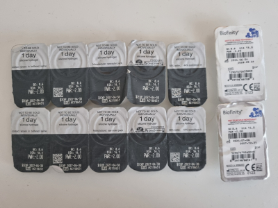 Kontaktní čočky nevyužité