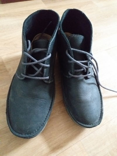 Kožené kotníčkové boty na klínku v. 41 tj. 7 - k opravě