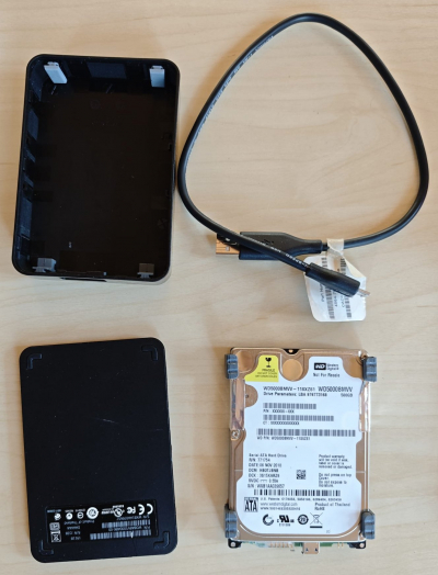 500GB Externí HDD 2,5" špatný kontakt