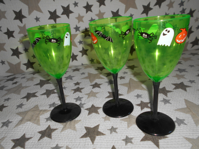 Halloweenské poháry zelené 3 kusy