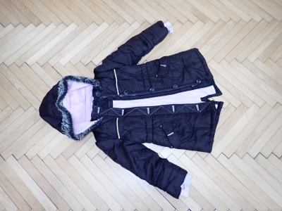 Tmavě fialová bunda 3, velikost 110/116