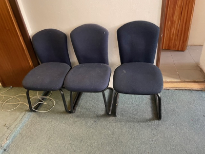 Kancelářské židle modré - 10 ks (lze i jednotlivě)