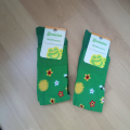 2x zelené podkolenky se vzorem louky, vel 39-42