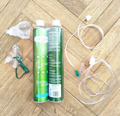 Kyslíkové lahve 2x 750 ml s příslušenstvím