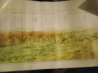 Mapa Krušných hor