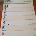 Visací kalendář vel. A5 na zapisovani