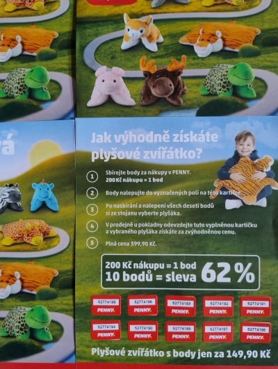 Kartičky s Penny body