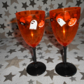 Halloweenské poháry oranžové 2 kusy,plast