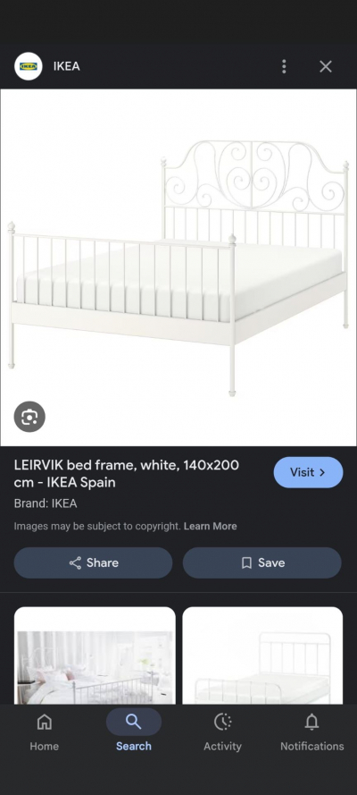 King size bed from Ikea