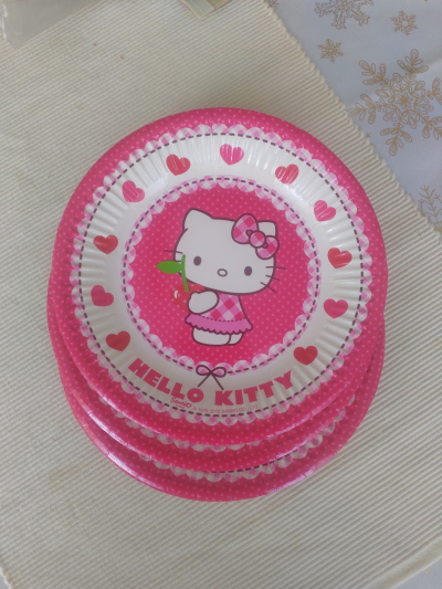 Papírové talířky Hello Kitty