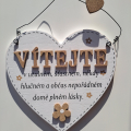 Vítací cedulka ve tvaru srdce