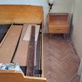 Ložnice ze 60 let, manželská postel, 2 noční stolky, 2 skří