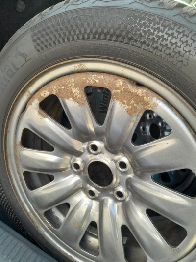 4 ojeté zimní pneu na ocelových kolech 205/55R16 z Octavia 3