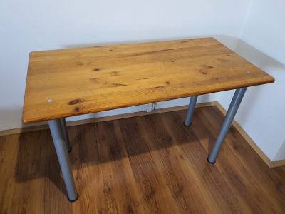Stůl 57x113cm - výška 71cm - rozložitelný, deska a nohy