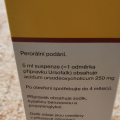 Ursofalk. Odebraná pouze jedna dávka.