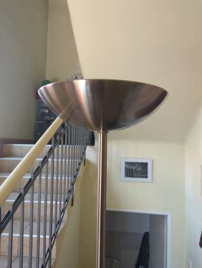 Stojací lampa nerezová