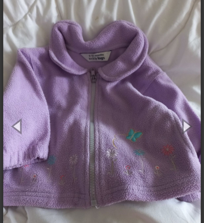 Fialová mikina vel. 6-9M