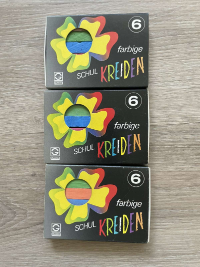 Křídy barevné - 3 sady
