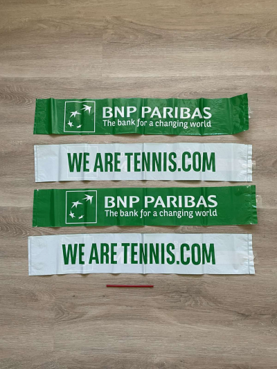 Fandítka nafukovací - tenis - bílozelená (4 ks)