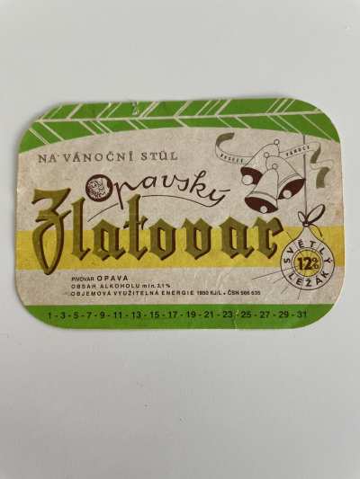 Zlatovar - etiketa - pro sběratele