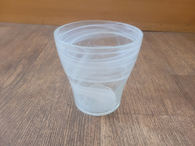 Skleněný obal na květináč 3, průměr 13,5 cm, výška 15 cm
