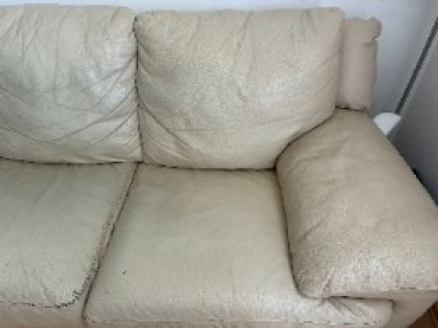 Daruji béžovou koženou sedačku za odvoz