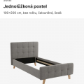 2 samostatné postele 100x200cm