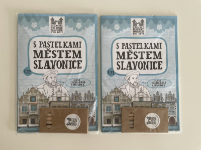 Omalovánky Slavonice + pastelky - 2 sady - NOVÉ