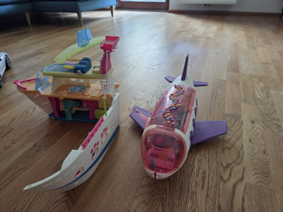 Loď a letadlo Littlest Pet Shop, bez panáčků