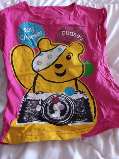 Tričko růžové Pudsey vel. 116-122