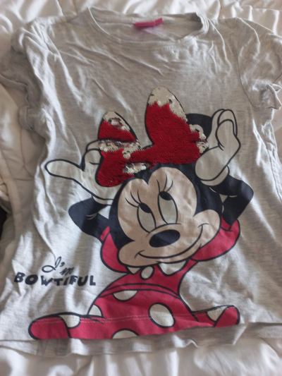 Šedé tričko Minnie vel.128