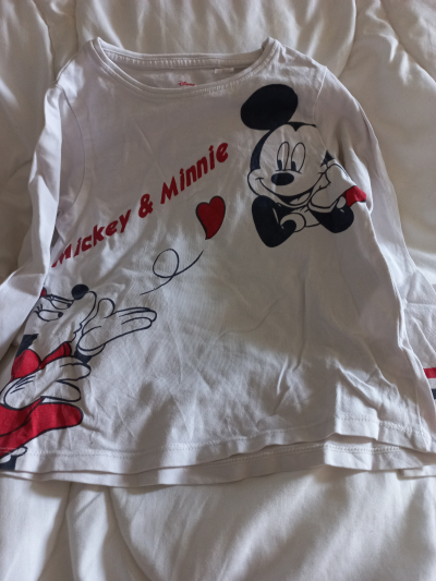 Tričko Minnie a Mickey bílé vel. 116