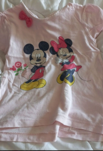 Krásné dívčí tričko Mickey a Minnie vel.98