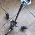 Retro stropní lustr z opálového skla – vhodný k renovaci
